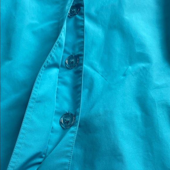 Weather Tamer Teal Button-Up Jacket - Picture 6 of 12